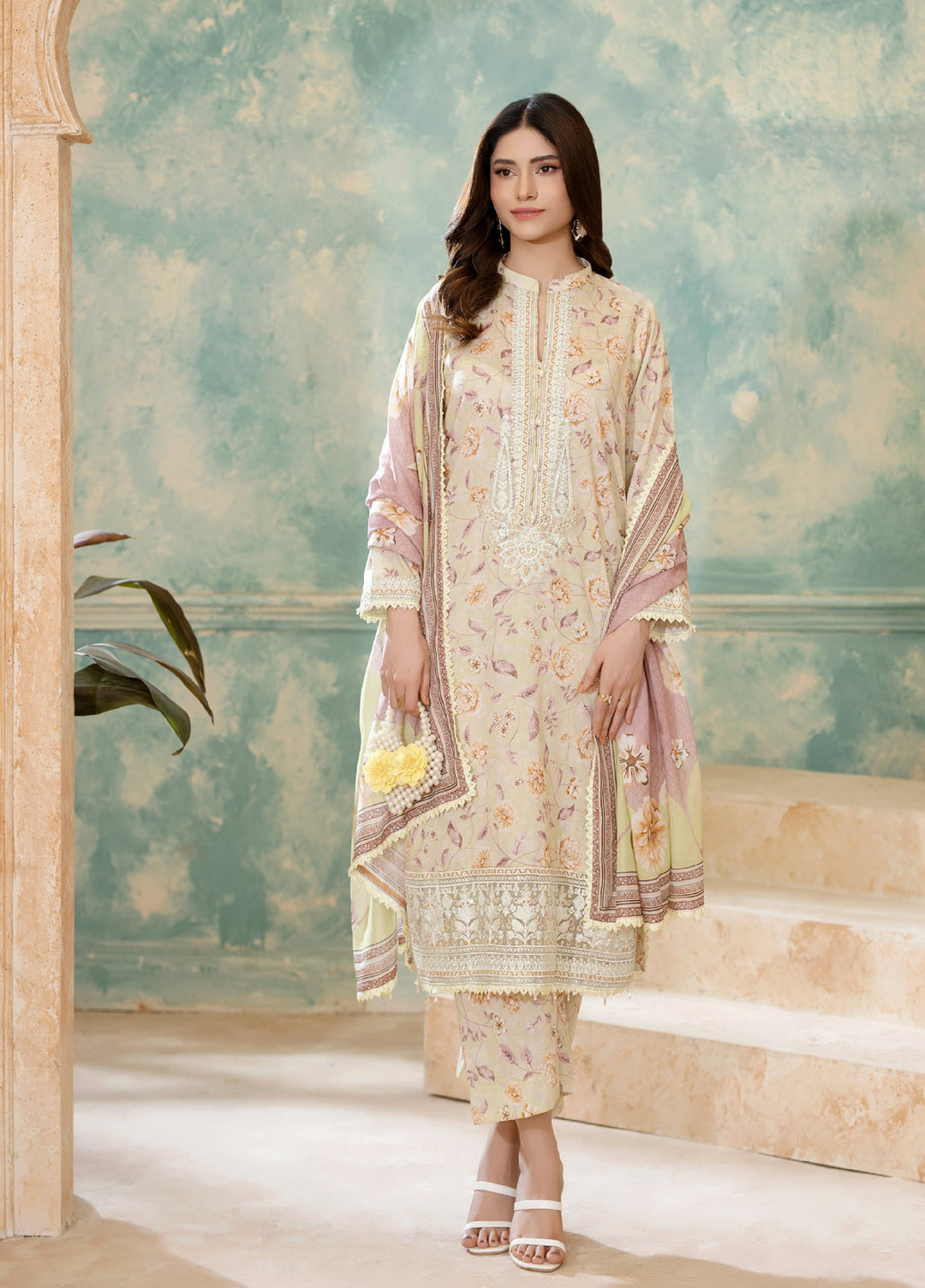 Salina by Regalia Textiles Unstitched Embroidered Lawn 3 Piece Suit RG26USVII D-3 - Summer Collection