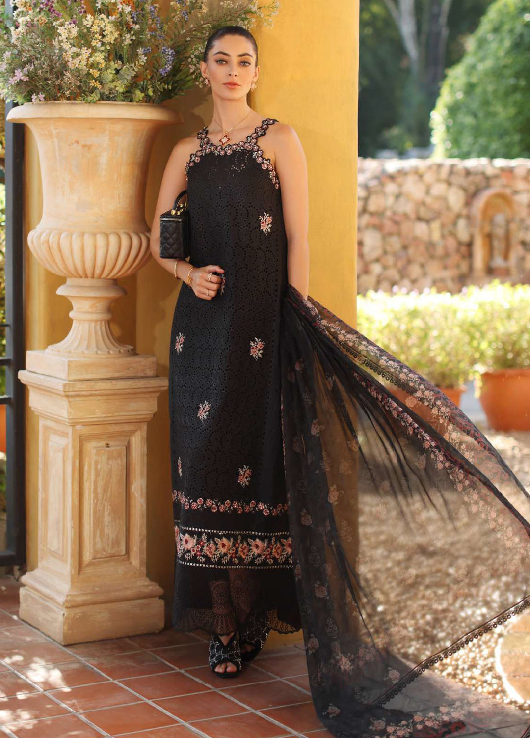 Noor by Saadia Asad Unstitched Embroidered Luxury Lawn 3 Piece Suit SA26UNL D5B-LUNAIRA - Eid Collection