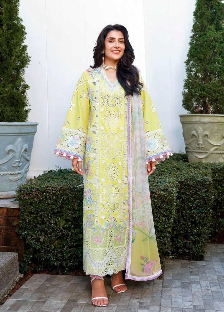 AMoi by Mushq Unstitched Embroidered Luxury Lawn 3 Piece Suit MU26AHL D-6 Tender Whisper - Summer Collection
