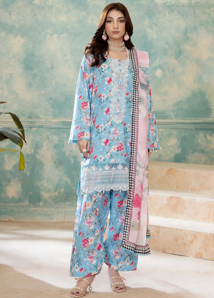 Salina by Regalia Textiles Unstitched Embroidered Lawn 3 Piece Suit RG26USVII D-1 - Summer Collection