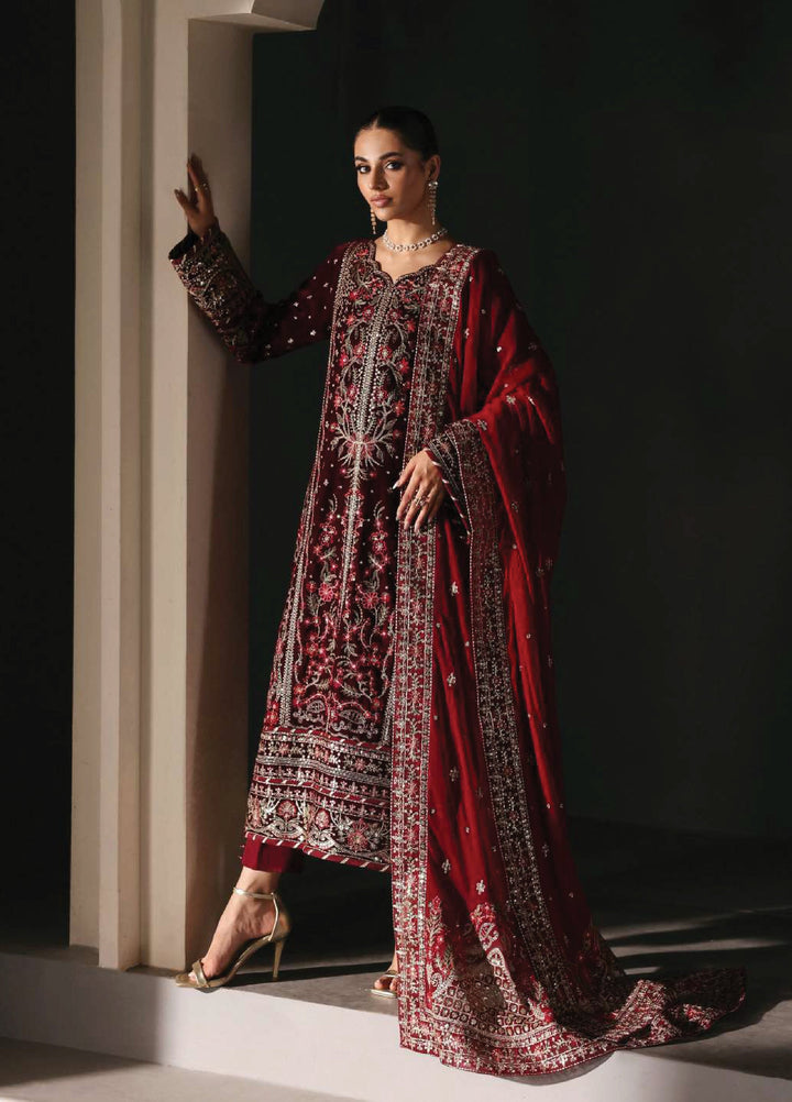 Marais by Gulaal Unstitched Velvet Embroidered 3 Piece Suits GL25VF GL-25-V14 Vela - Festive Collection