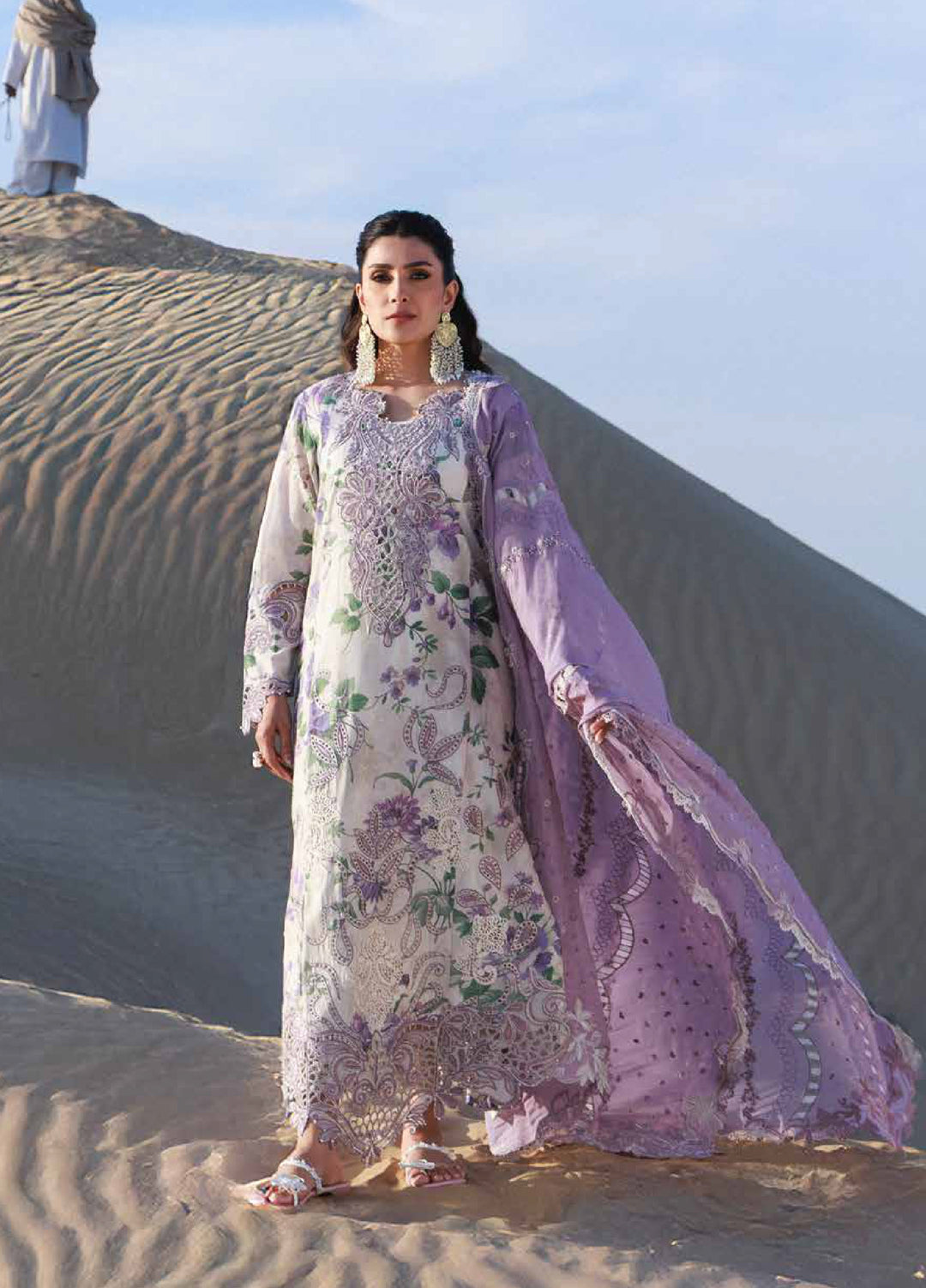Aman by Nureh Unstitched Embroidered Luxury Lawn 3 Piece Suit NU26UA NE-231 - Festive Collection