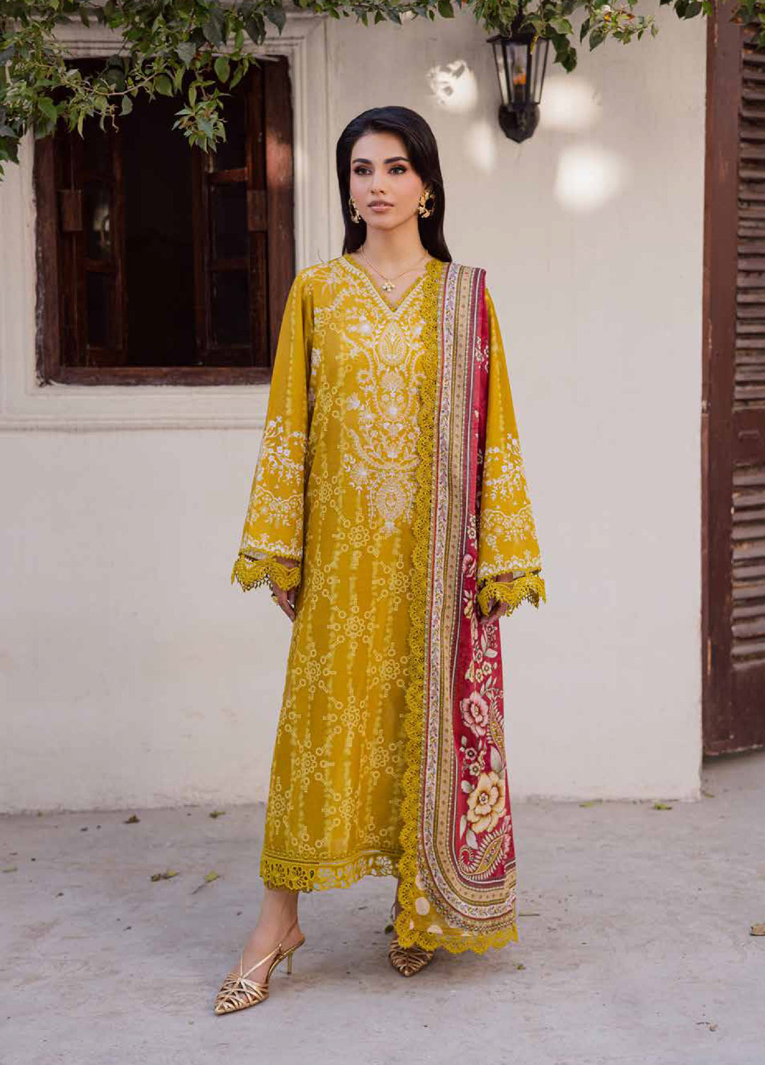 Rania by Nureh Unstitched Printed Lawn 3 Piece Suit NU26ULR NR-01 - Casual Collection