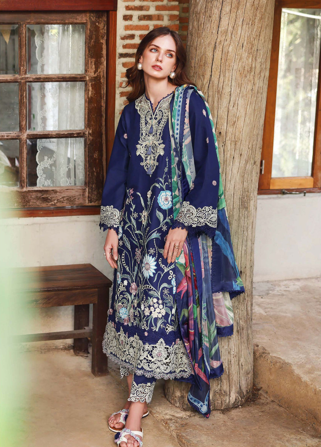 The Secret Garden by Mushq Unstitched Embroidered Lawn 3 Piece Suit MU26ULSG Sylphae HUNSS260201 - Festive Collection