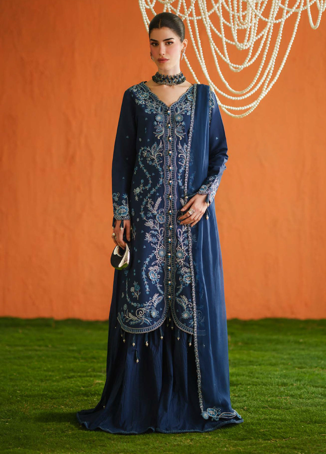 Blooming Flower by Zariya Unstitched Embroidered Lawn 3 Piece Suit ZRY26ULB NEVE ZB-60104 - Festive Collection