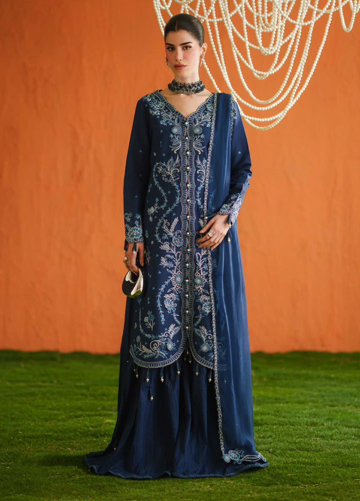 Blooming Flower by Zariya Unstitched Embroidered Lawn 3 Piece Suit ZRY26ULB NEVE ZB-60104 - Festive Collection