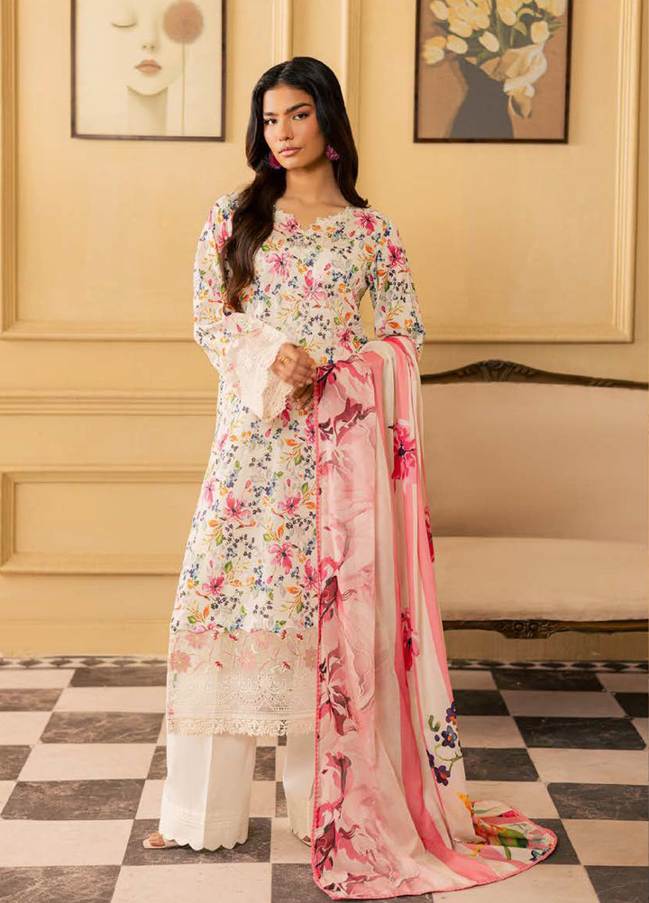 Daria by Riaz Arts Unstitched Embroidered Lawn 3 Piece Suit DA26UCT DA-60 - Summer Collection