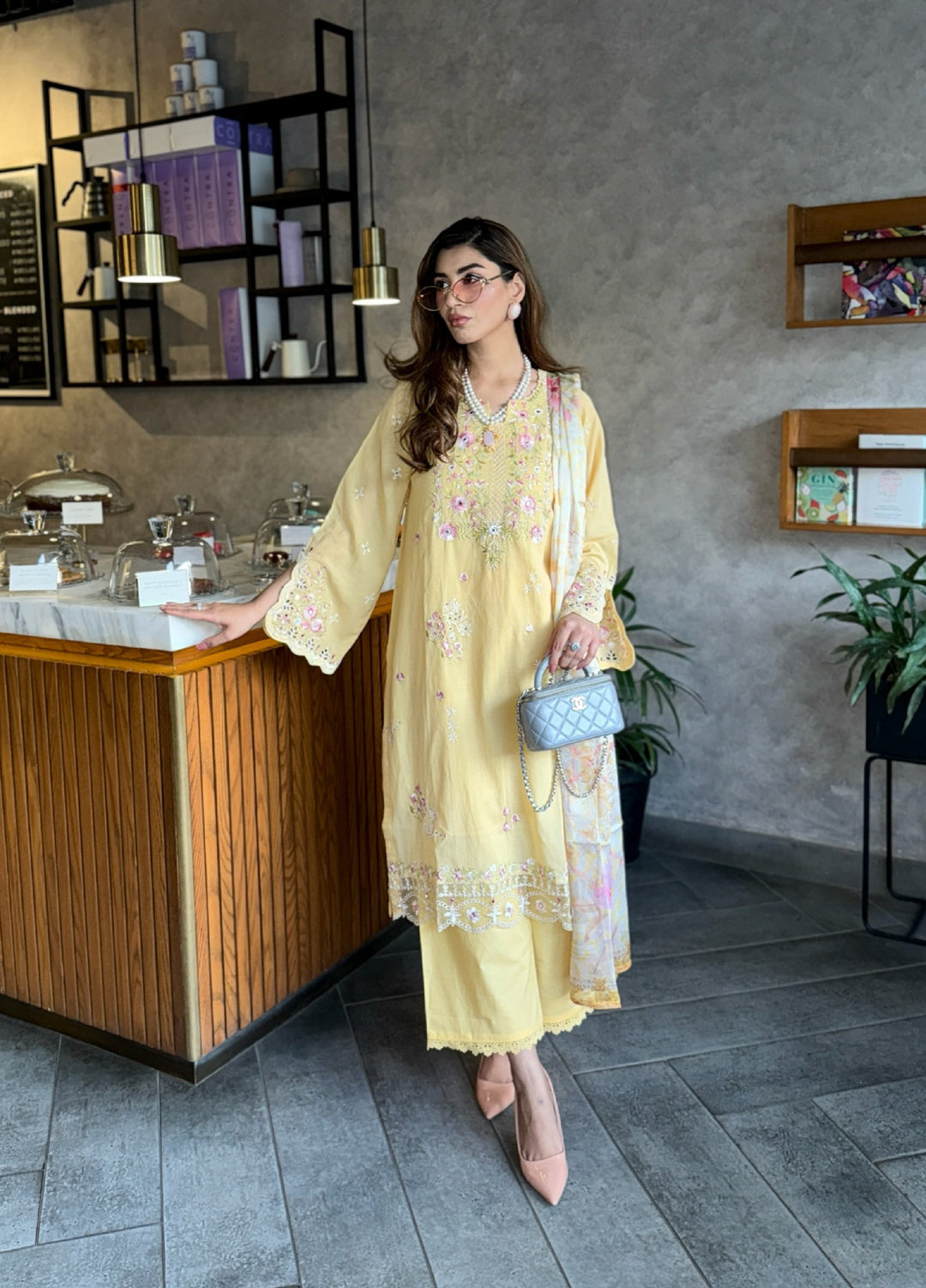 Lamhay by Dhanak Pret Swiss Voile 3 Piece DHN26PSV DC-2578 - Summer Collection