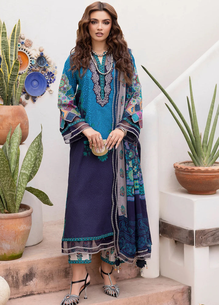 Andaaz by Charizma Unstitched Embroidered Lawn 3 Piece Suit CHR26UAL CAD6-03 - Summer Collection