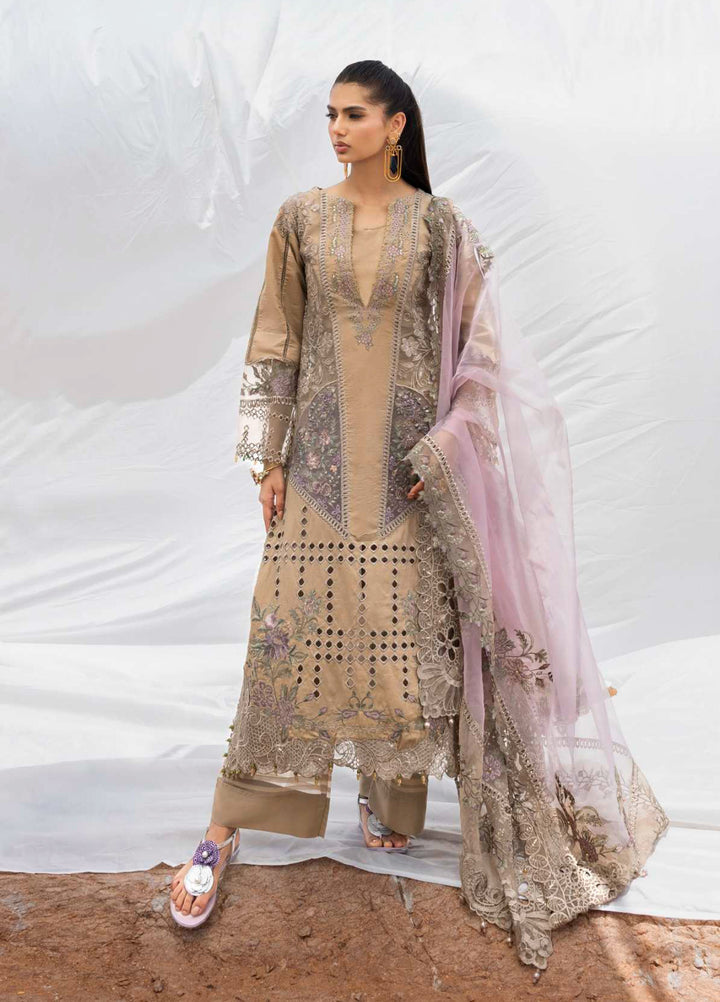 Mahiymaan by Al Zohaib Unstitched Embroidered Luxury Lawn 3 Piece Suit AZ26UM D-12 - Festive Collection