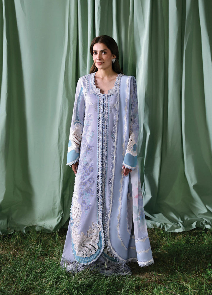 A-Lawn by Afrozeh Unstitched Embroidered Lawn 3 Piece Suit AF26UAL Chloris FWU-0068-3PO - Eid Collection