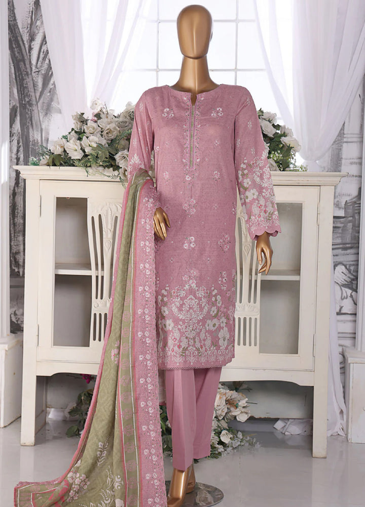 Hz Textiles Embroidered Khaddar Suits Unstitched 3 Piece PKE-205 - Winter Collection