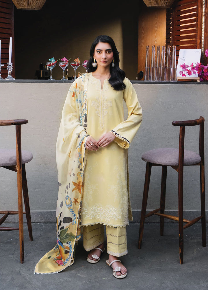 Afsanah by Seran Unstitched Embroidered Lawn 3 Piece Suit SN26UAL D-6 Sina - Summer Collection