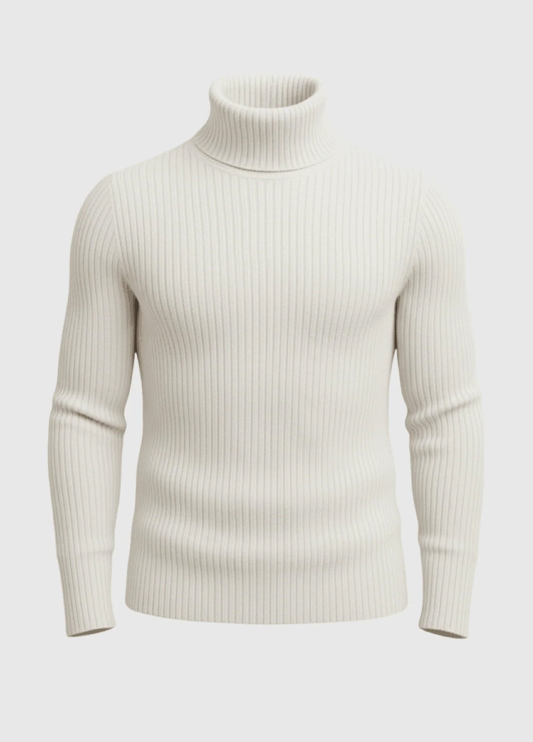 Mercato RTW Solids Fleece 1 Piece White Ribbed High Neck