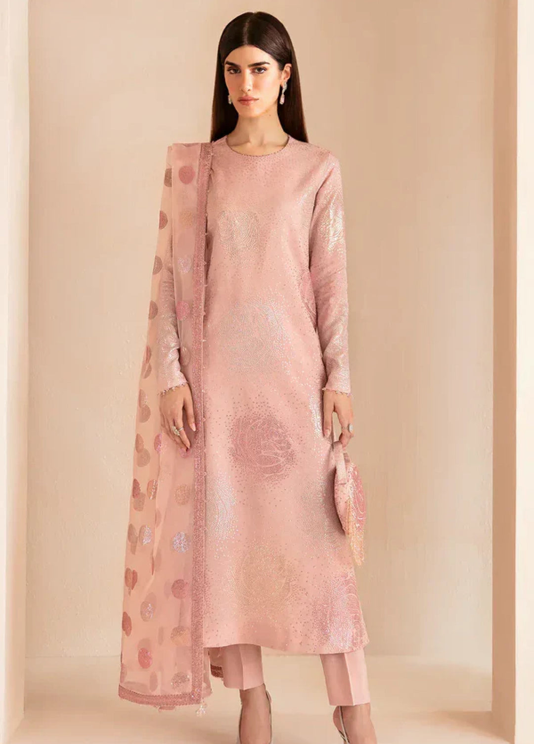Jazmin Unstitched Embroidered Raw Silk 3 Piece Suit UR-7032 Festive Collection