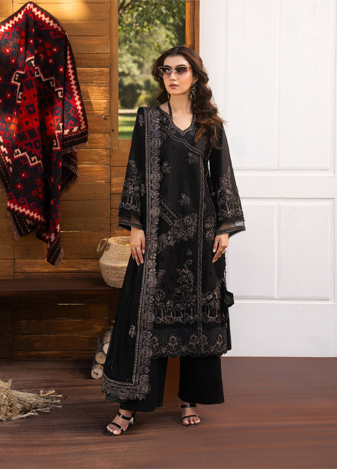 Aura of Flora by Zarizaa Unstitched Embroidered Luxury Lawn 3 Pcs Suit ZZ26UAFL ZA10-3ULE02B-2602 ZORRO - Summer