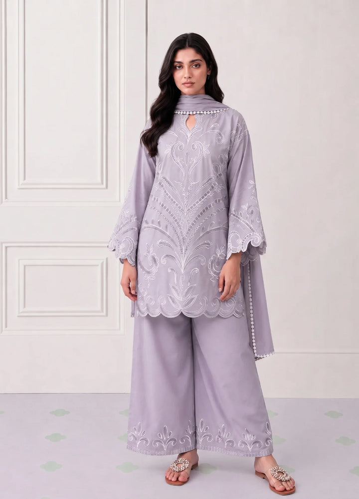 Scherezade Women RTW Embroidered Lawn Cotton 3 Piece Suit LILLY - Casual Collection