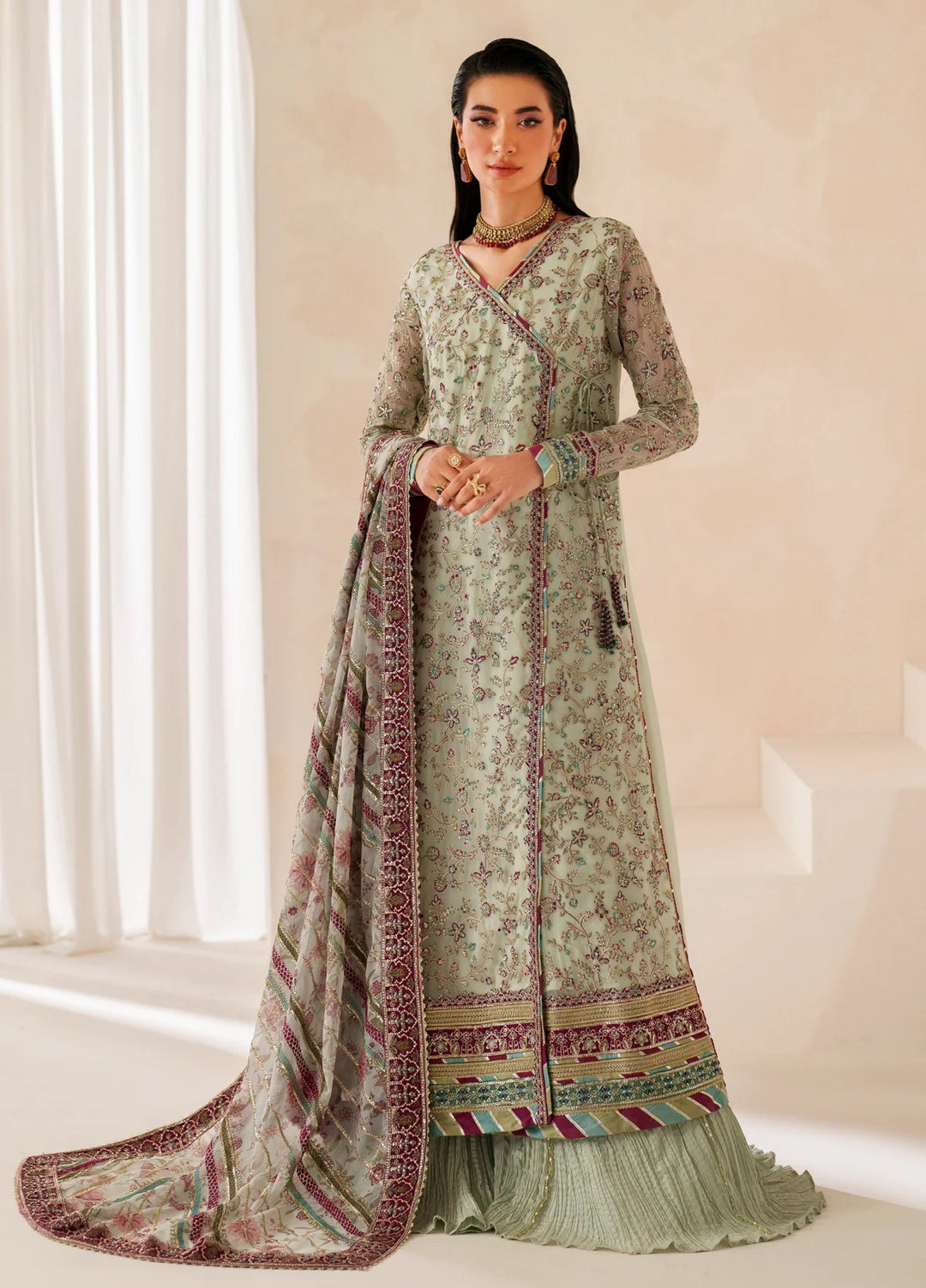 Xenia Formal Unstitched Luxury Chiffon Suits 3 Piece XE25FL Zaleh - Formals Collection