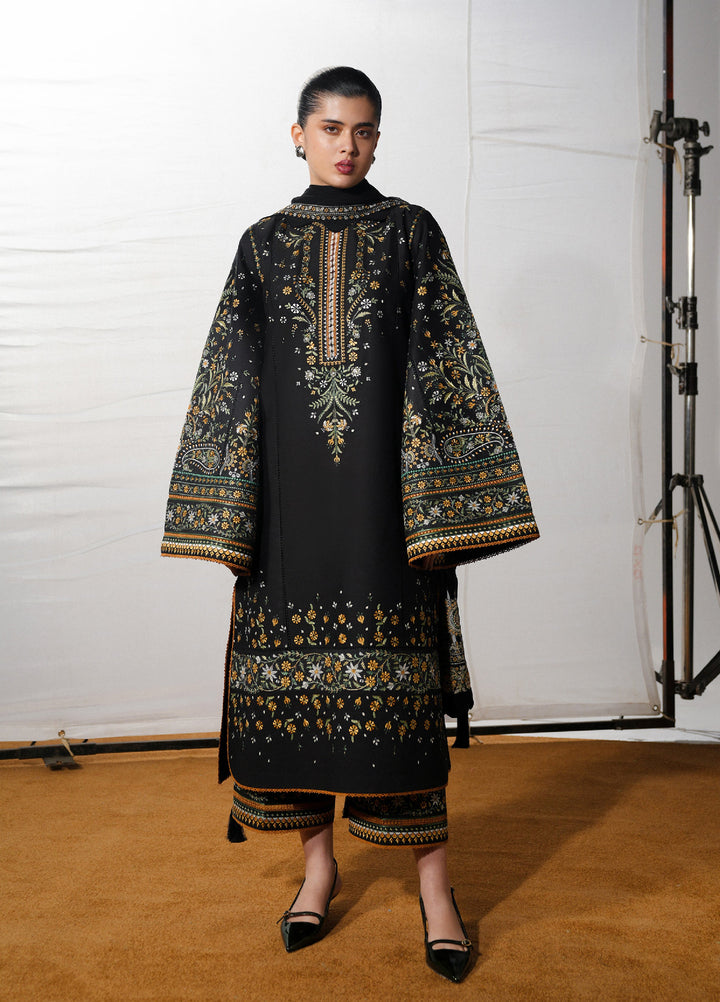 Jugnu by Hussain Rehar Unstitched Embroidered Cotton 3 Piece Suit HR26UJC RANI - Festive Collection