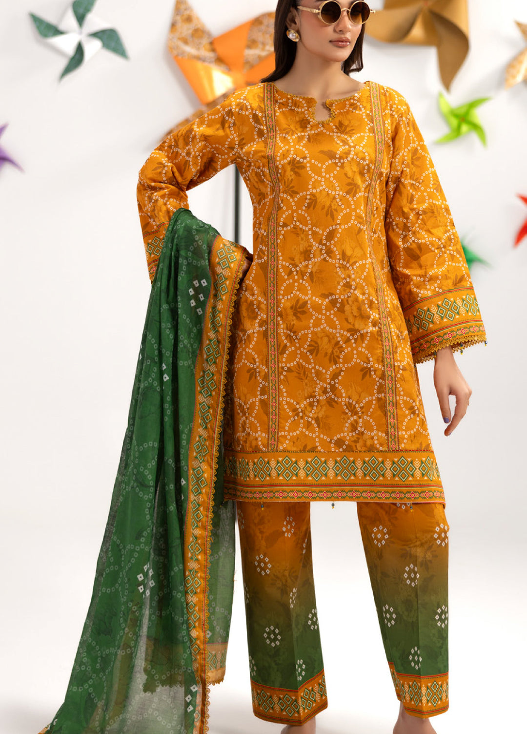 Coco Popup by Al Zohaib Unstitched Printed Lawn 3 Piece Suit AZ26UCP D-2 - Summer Collection