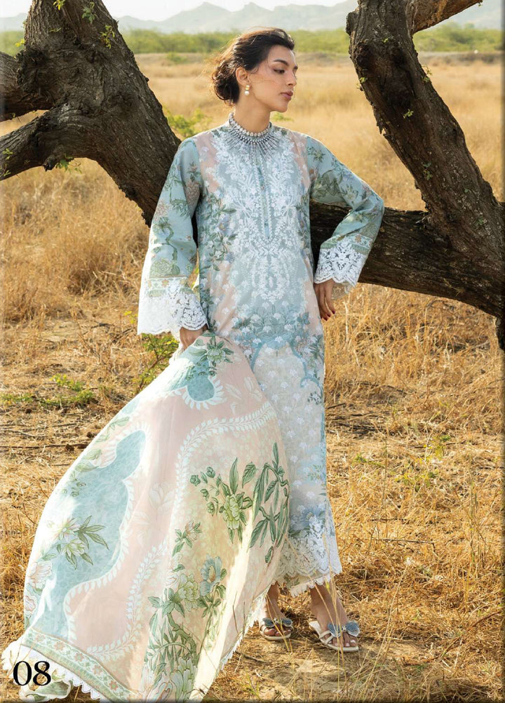 Zainab Chottani Unstitched Embroidered Luxury Lawn 3 Piece Suit ZC26ULZ D-8 LIYANA - Summer Collection