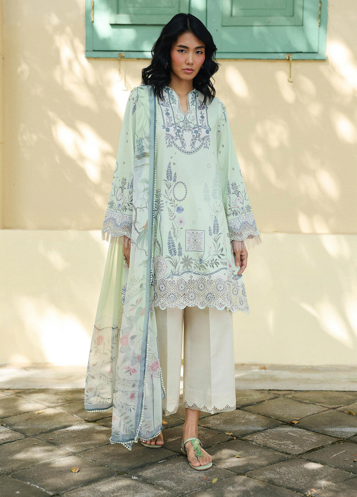 Q Prints by Qalamkar Unstitched Lawn Printed 3 Piece Suit QLK26QP Asha - Summer Collection