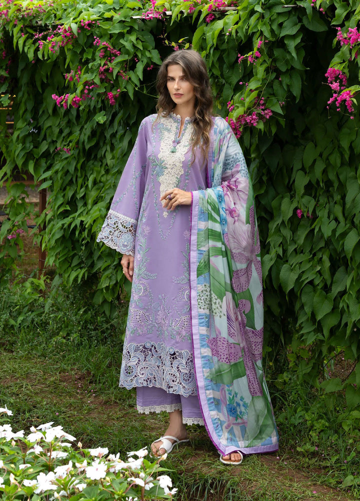 The Secret Garden by Mushq Hemline Unstitched Lawn 3 Piece Suit MU26USG D-17A Dewdrop Dance - Summer Collection