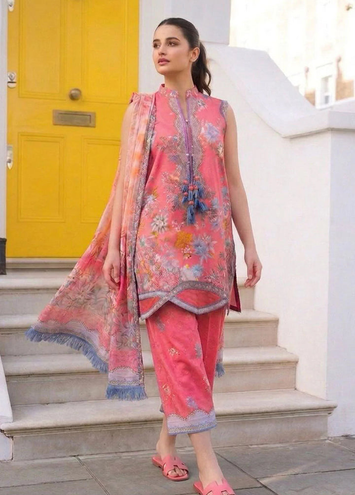 Sobia Nazir Prints Unstitched Embroidered Lawn 3 Piece Suit SN26UPL D-06B - Summer Collection