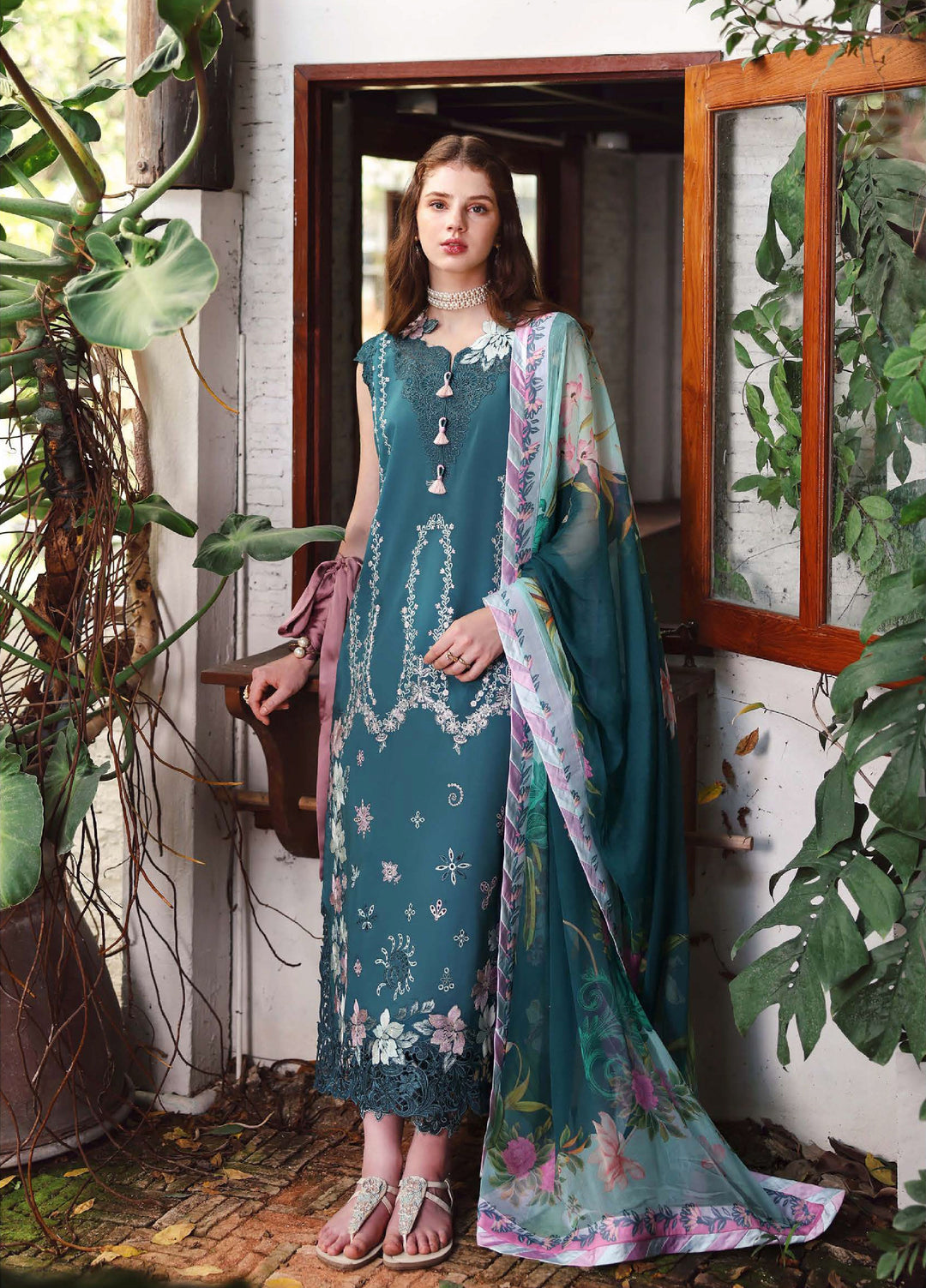 The Secret Garden by Mushq Unstitched Embroidered Lawn 3 Piece Suit MU26ULSG Ivy Spell HUNSS260206 - Festive Collection