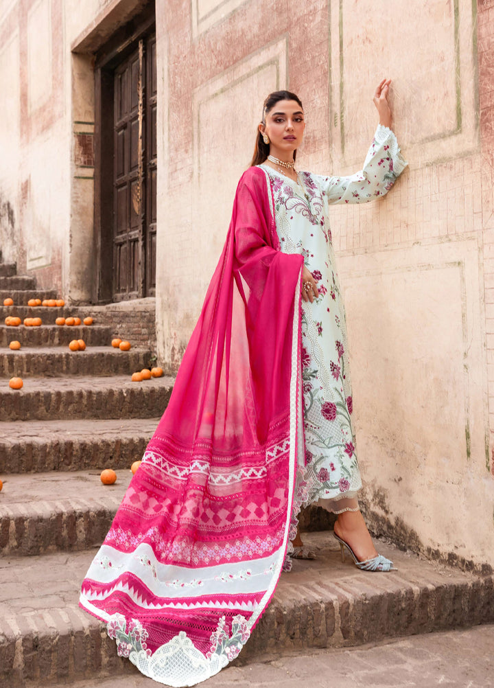 Saira Shakira Unstitched Embroidered Lawn 3 Piece Suit SSR26ULE SS-001A - Eid Collection