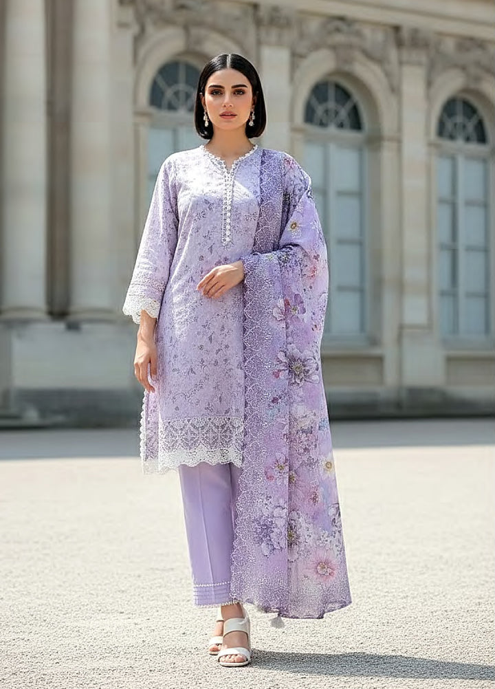 Komal Lawn by Lakhany Unstitched Embroidered Lawn 3 Piece Suit LSM26UK LG-MM-0921 - Summer Collection