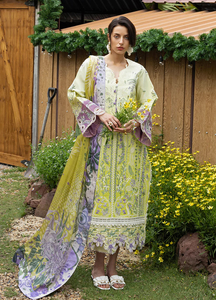 Mon Tresor by Esmel Unstitched Embroidered Luxury Lawn 3 Piece Suit EML26UMT D7-Fia - Summer Collection