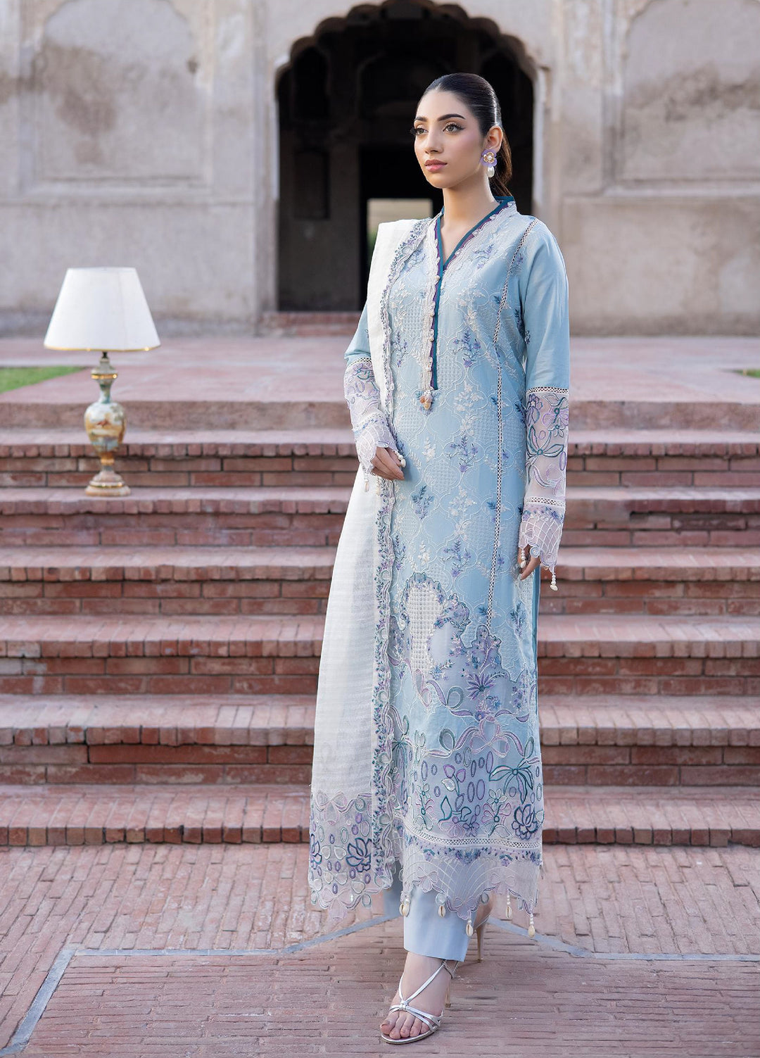 Inara by Javairia Women RTW Embroidered Lawn 3 Piece Suit IN26PJF Nelaam - Festive Collection