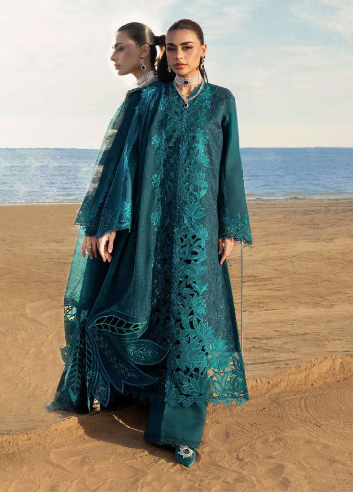 Rang Rasiya Premium Unstitched Embroidered Lawn 3 Piece Suit RR26UP D-14 Ayleen - Festive Collection