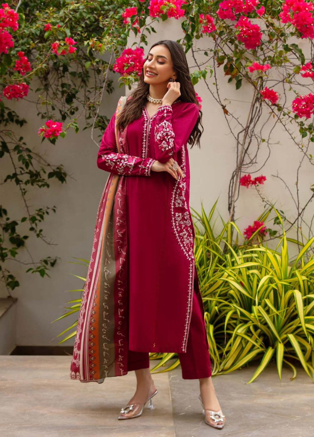 Rang e Bahar by Tng Women Pret Embroidered 2 Piece Crimson - Winter Collection