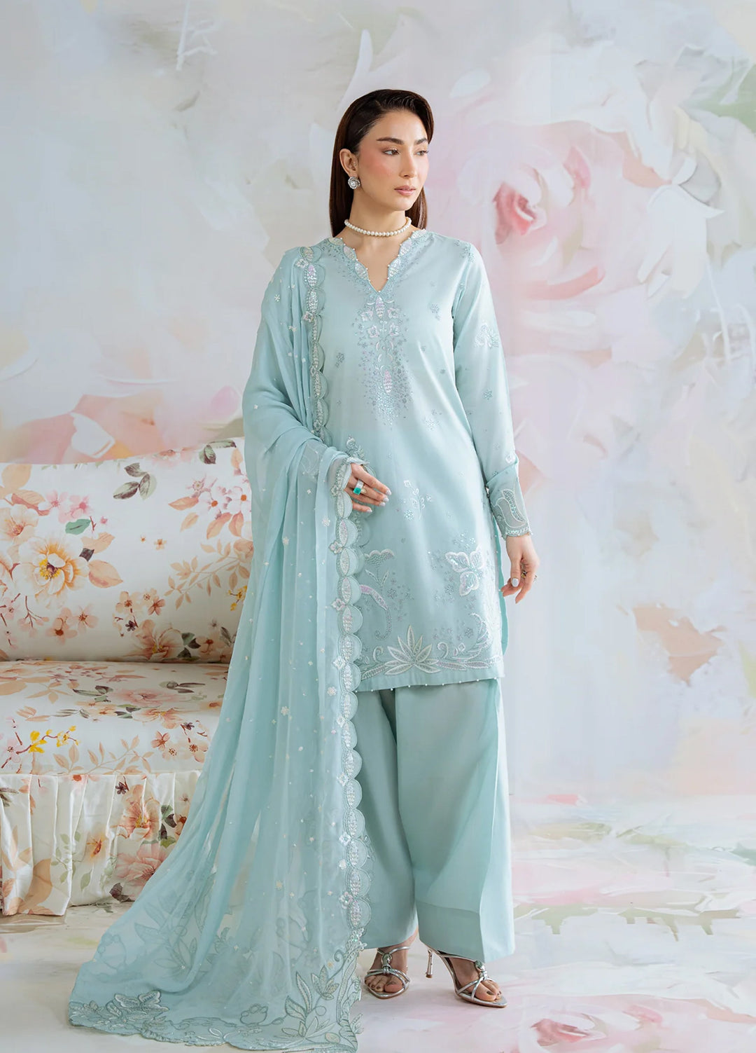 Core by Daria Clothing Unstitched Embroidered Lawn 3 Piece Suit DC26UCL DA-80 - Summer Collection