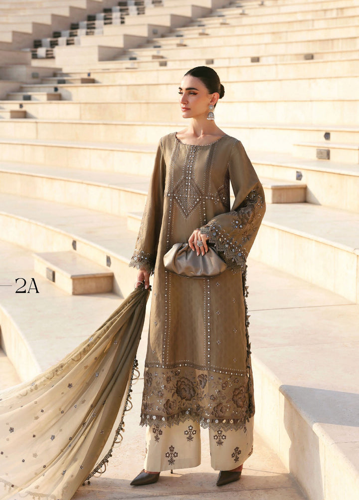 Maria B Unstitched Embroidered Luxury Lawn 3 Piece Suit MB26UEL 2A - Eid Collection