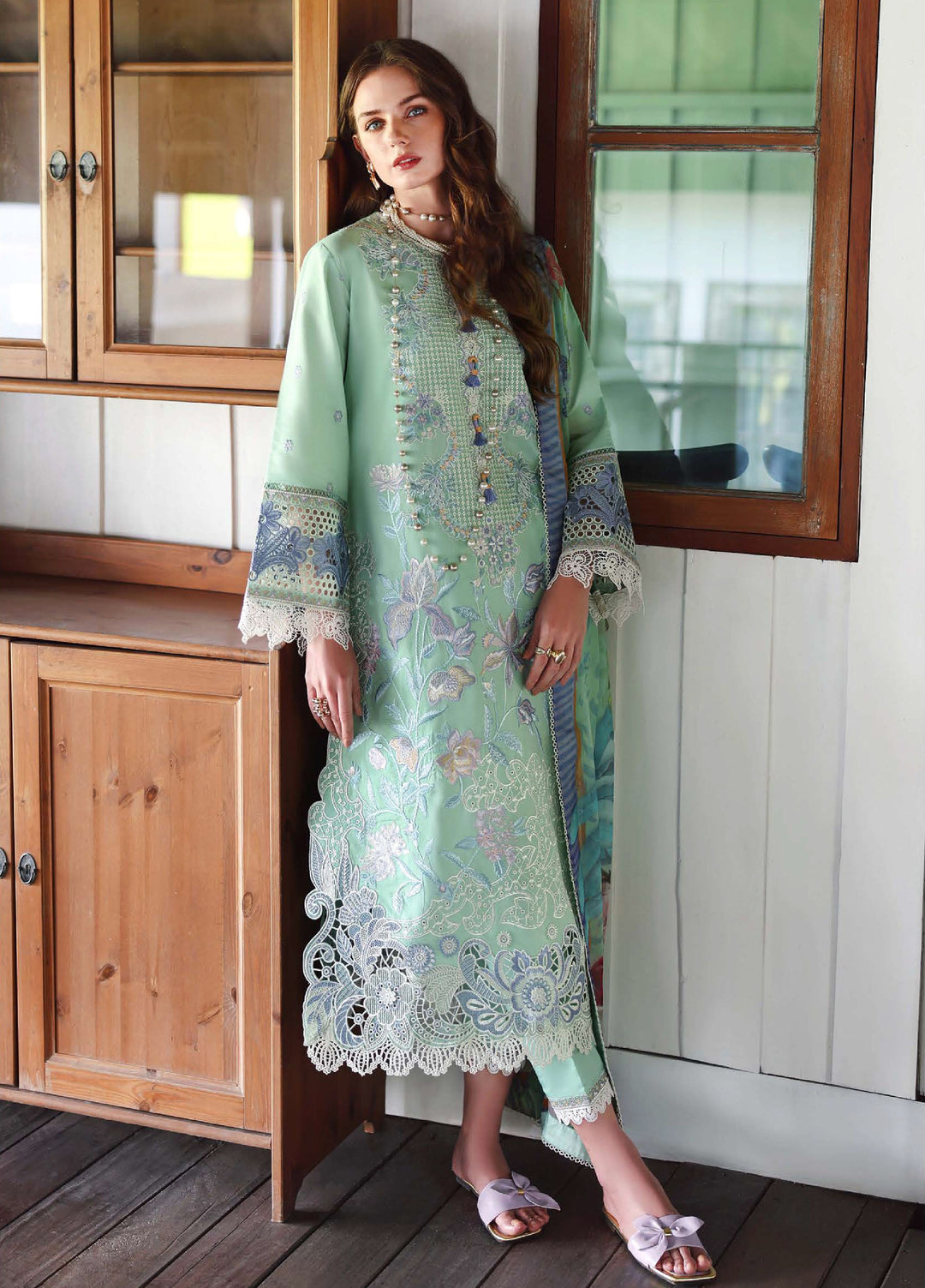 The Secret Garden by Mushq Unstitched Embroidered Lawn 3 Piece Suit MU26ULSG Fernlore HUNSS260211 - Festive Collection