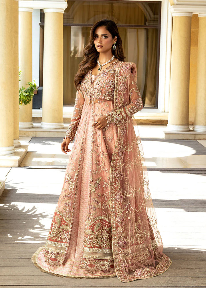 Darling by Mushq Unstitched Embroidered Net 4 Piece Suits MU25DW Naina - Wedding Collection