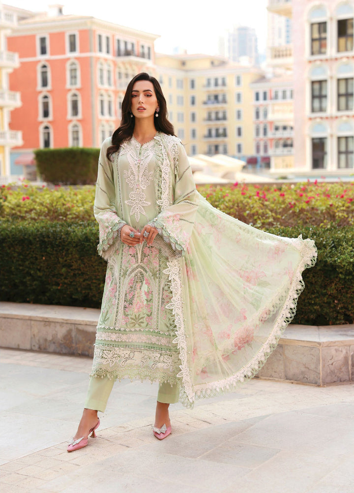 Maria B Unstitched Embroidered Luxury Lawn 3 Piece Suit MB26UEL 11A - Eid Collection