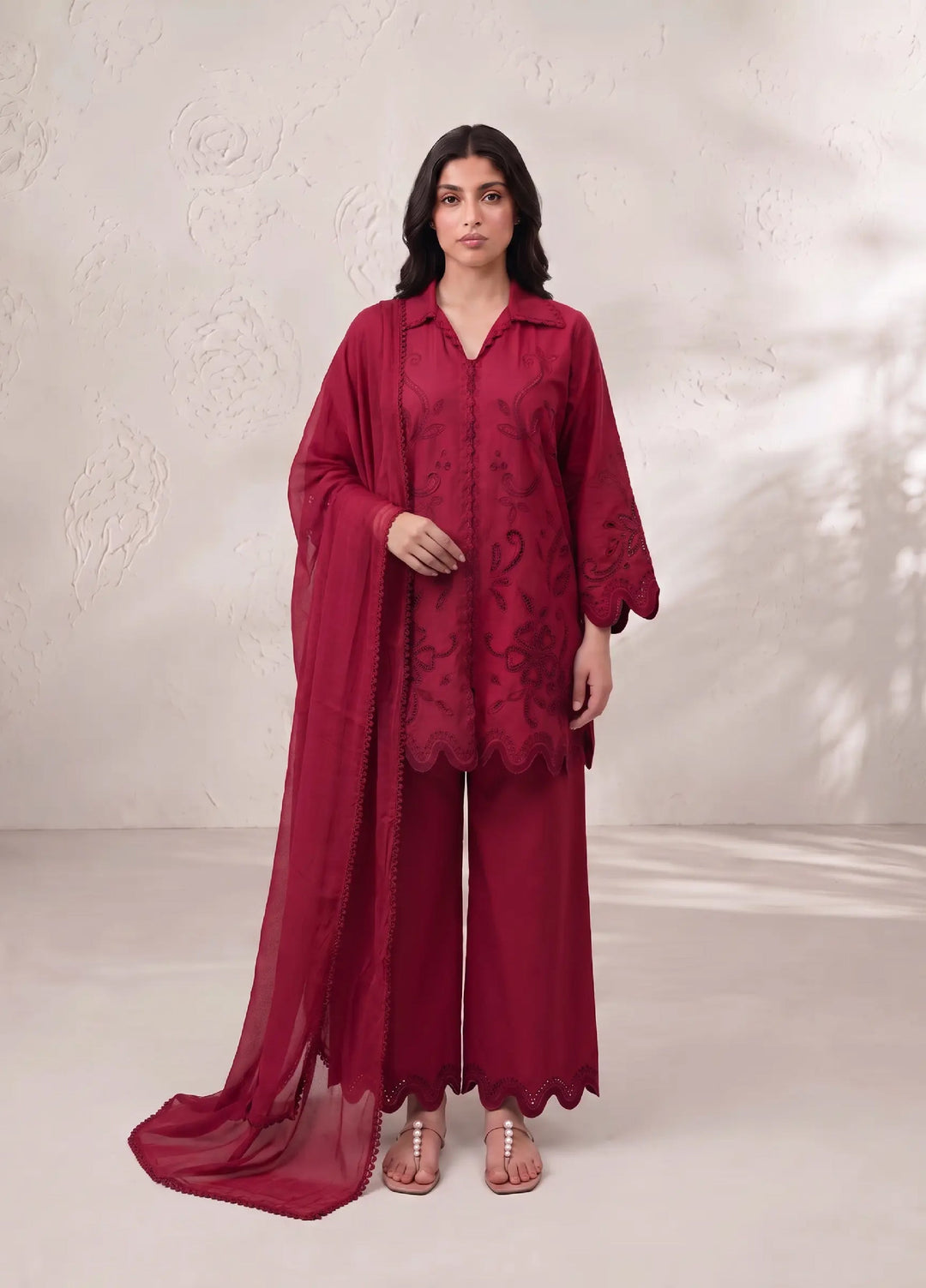Scherezade Women RTW Embroidered Lawn Cotton 3 Piece Suit ZYRA - Casual Collection
