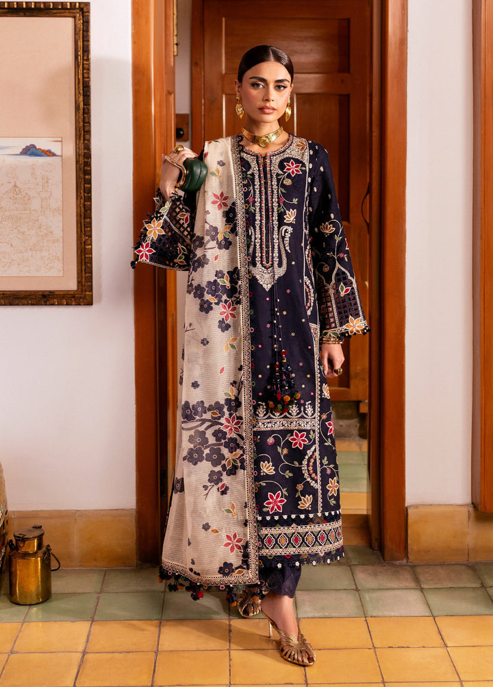 Shahkaar by Jazmin Unstitched Embroidered Lawn 3 Piece Suit JZ26USE SL26-D07 - Eid Collection