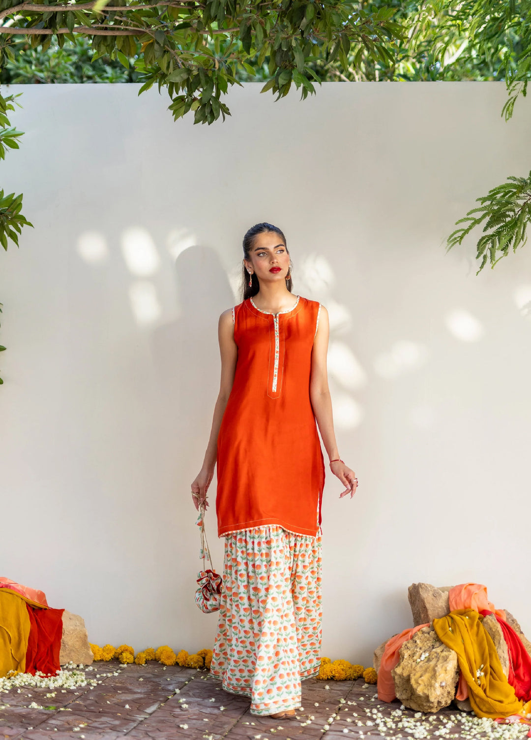 Dareecha by Daak RTW PRINTED Cotton Silk 3 Piece Suit NGS-O NASHMIYA NGS-O - Festive Collection