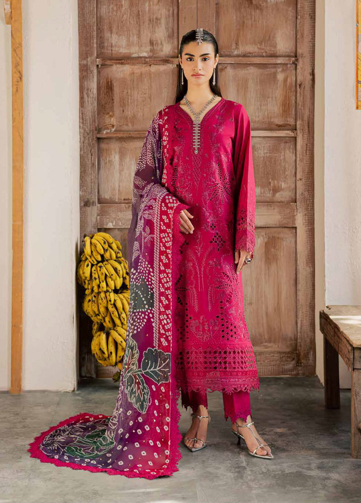 Bazar by Nureh Unstitched Chikankari Lawn 4 Piece Suit NU26UNL NE-255 - Eid Collection