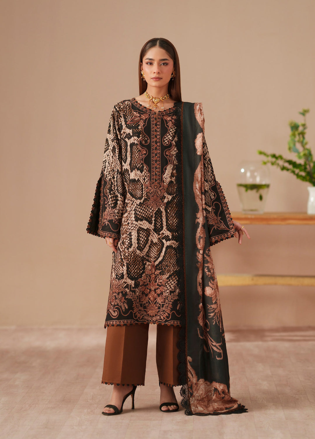 JoJo by Bin Ilyas Unstitched Embroidered Lawn 3 Piece Suit BI26UJJ D-83A - Summer Collection