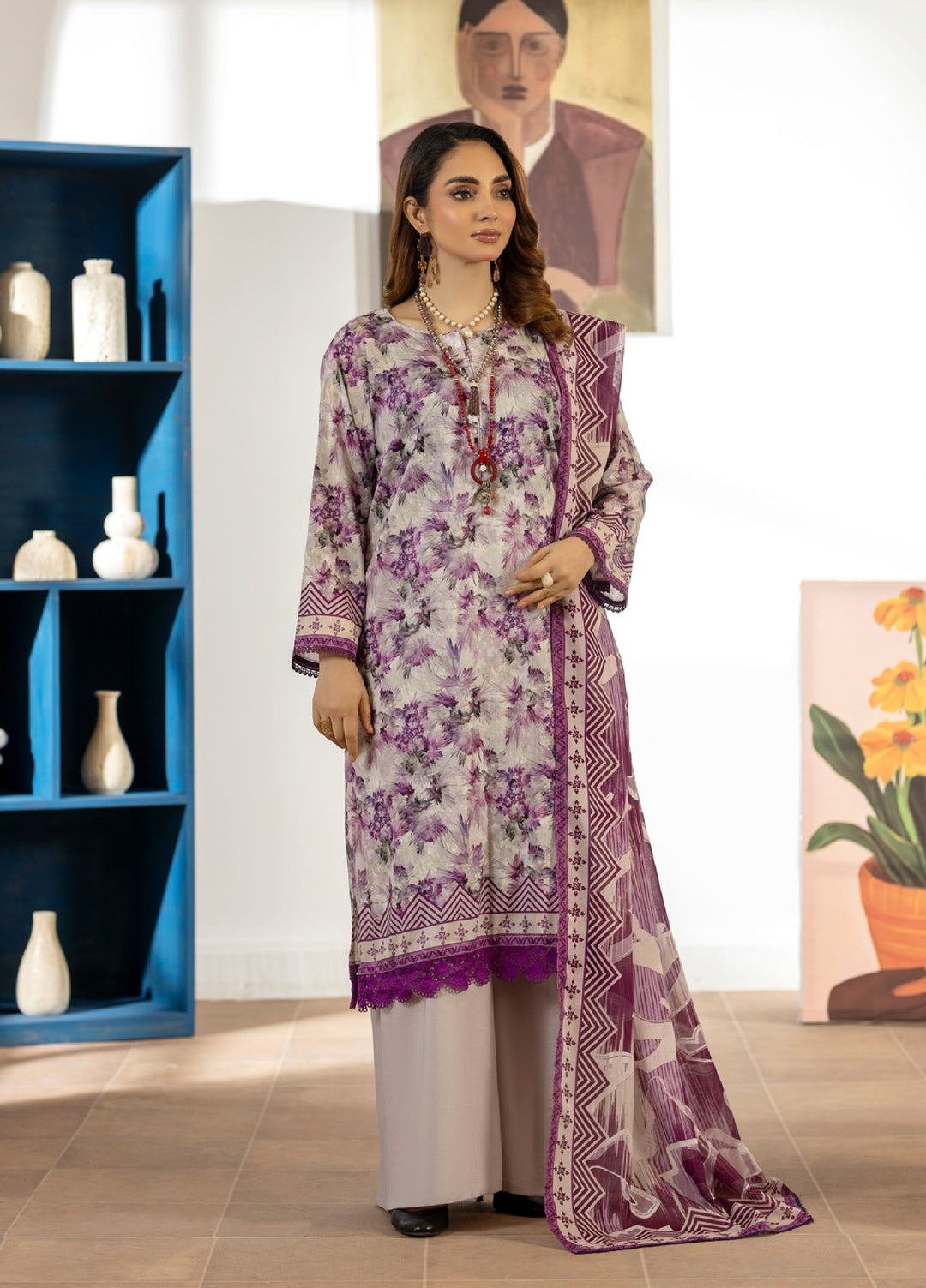 Salina by Regalia Textiles Unstitched Digital Printed Lawn 3 Piece Suit RG26SUVIII D-5 - Summer Collection