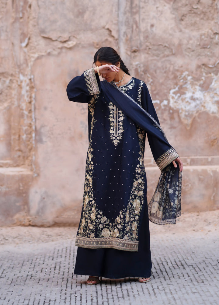 Darbar by Casuallite Pret Embroidered Silk Viscose 3 Piece Suit CSL26PDD-07 - Festive Collection