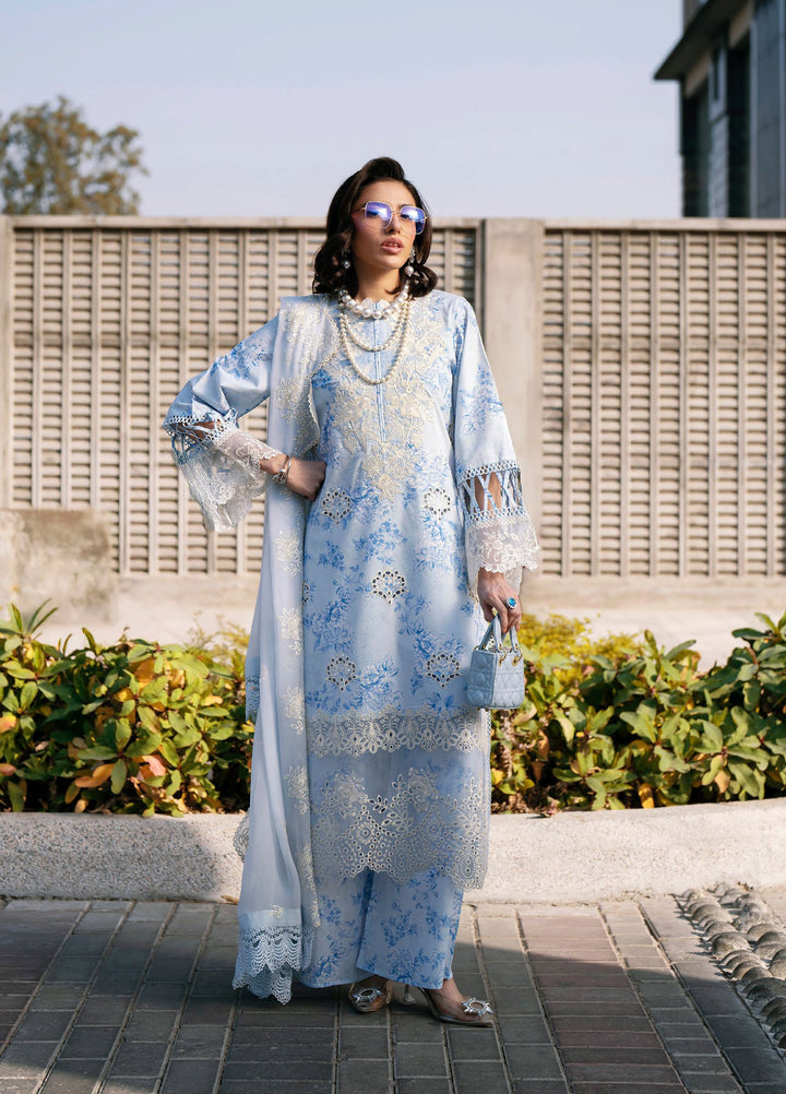 Broadway by Mahnur Unstitched Embroidered Lawn 3 Piece Suit MN26UB BW-001 - Summer Collection