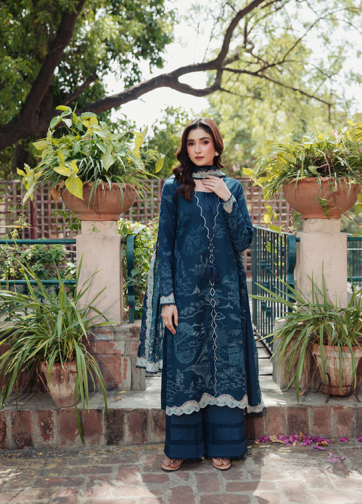 Zync by Florent Unstitched Printed Lawn 3 Piece Suit FL26ULE FZ-6 - Eid Collection