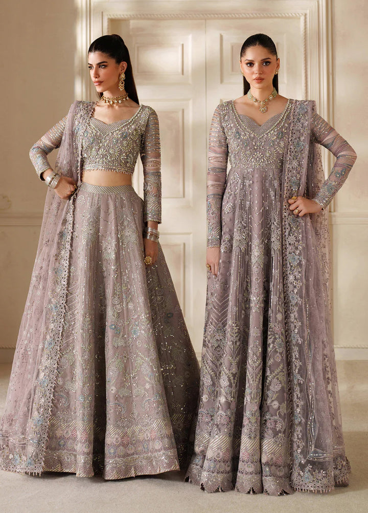 Chantelle by Baroque Unstitched Net Embroidered Suits 3 Piece BQ25FC CH14-04 - Festive Collection